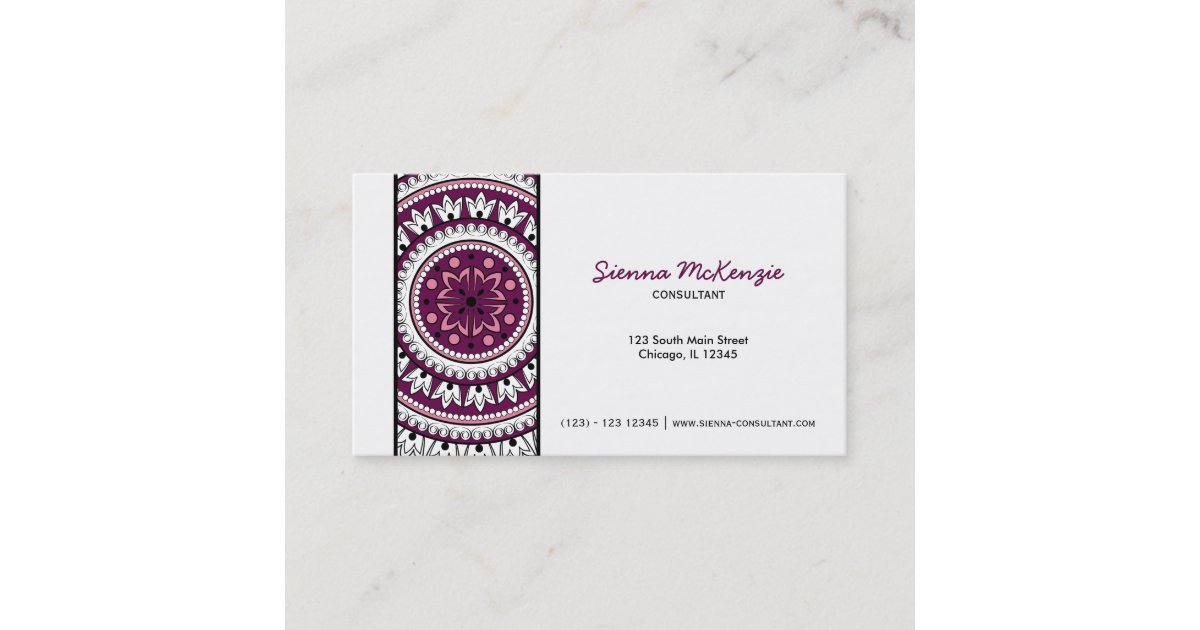 Henna Mehndi Consultant Business Card