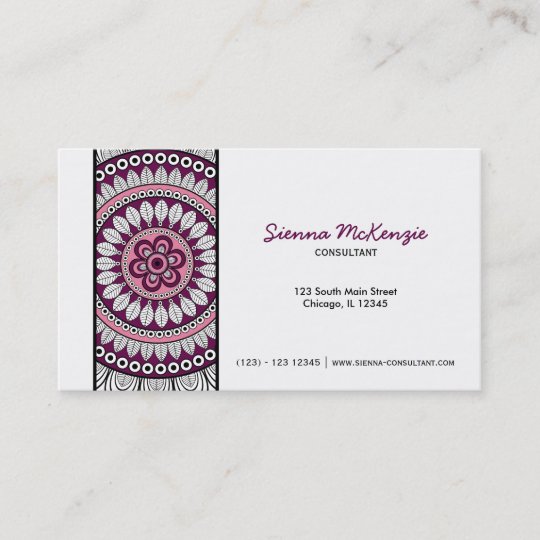 Henna Mehndi Consultant Business Card