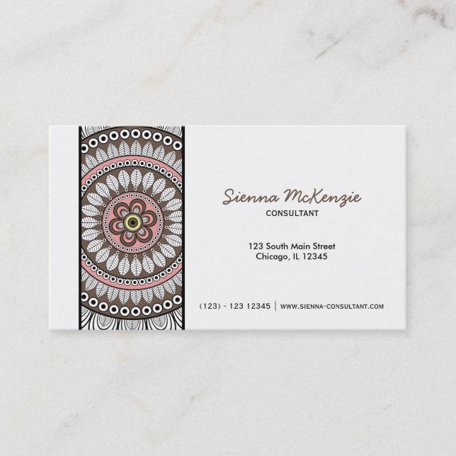 Henna Mehndi Consultant Business Card (Front)