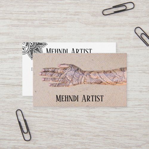 Henna Mehndi Tattoo Artists business card