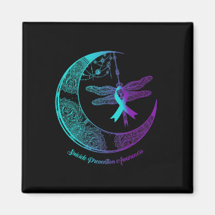 Henna Moon Dragonfly Suicide Prevention Awareness Magnet