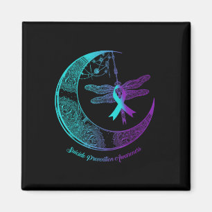 Henna Moon Dragonfly Suicide Prevention Awareness Magnet