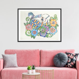 henna native canvas print