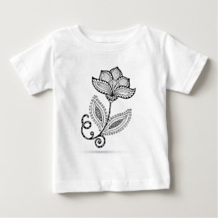 Henna Paisley Mehndi Doodles Baby T-Shirt