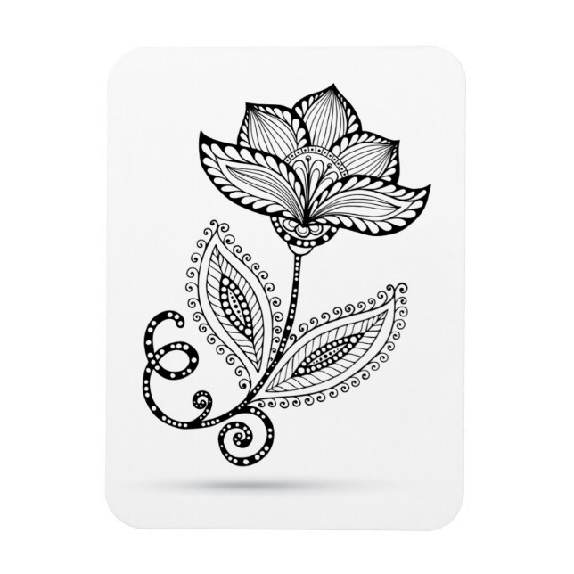 Henna Paisley Mehndi Doodles Magnet (Vertical)