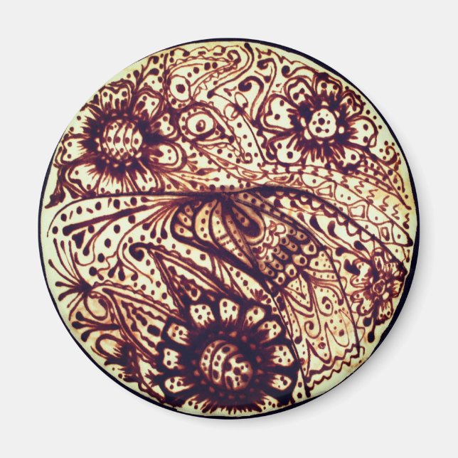 Henna pattern magnet (Front)