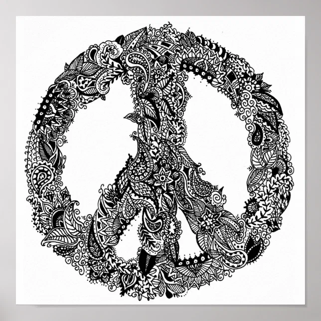 Henna Peace Sign | Zazzle