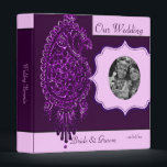 Henna Peacock (Wedding) (Violet) Binder<br><div class="desc">This Particular design uses the shape of a peacock which traditionally symbolizes beauty in mehndi artwork. Mehndi is a ceremonial art form which originated in ancient India. Muslims also use it as an indication of coming of age. Intricate patterns of mehndi are typically applied to brides before wedding ceremonies. The...</div>