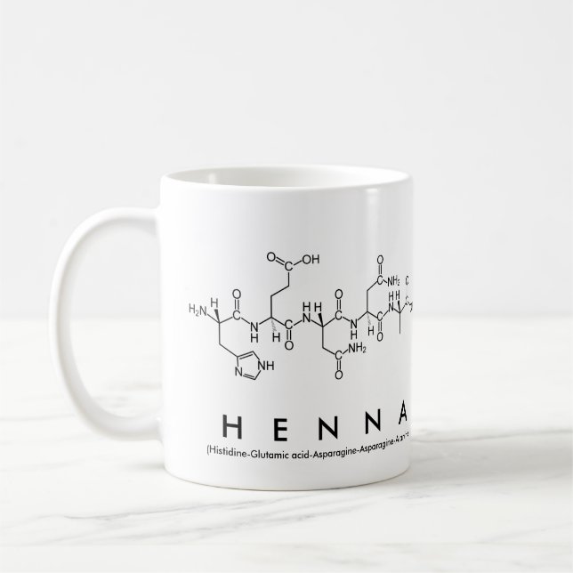 Henna peptide name mug (Left)