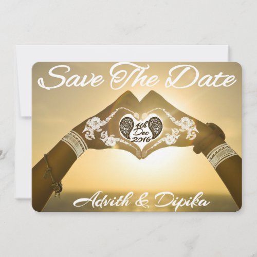 Henna Save The Date Cards