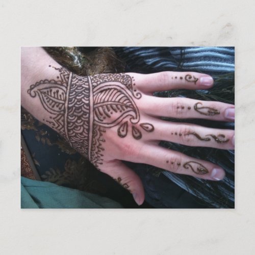 Henna Scales Hand Postcard