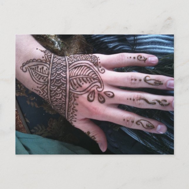 Henna Scales Hand Postcard (Front)