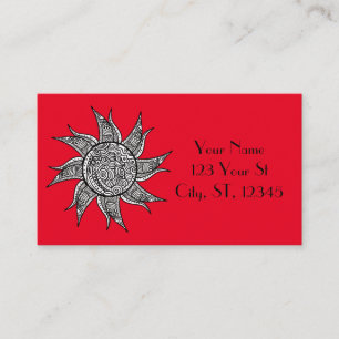 Henna-style Sun Tattoo Thunder_Cove  Business Card
