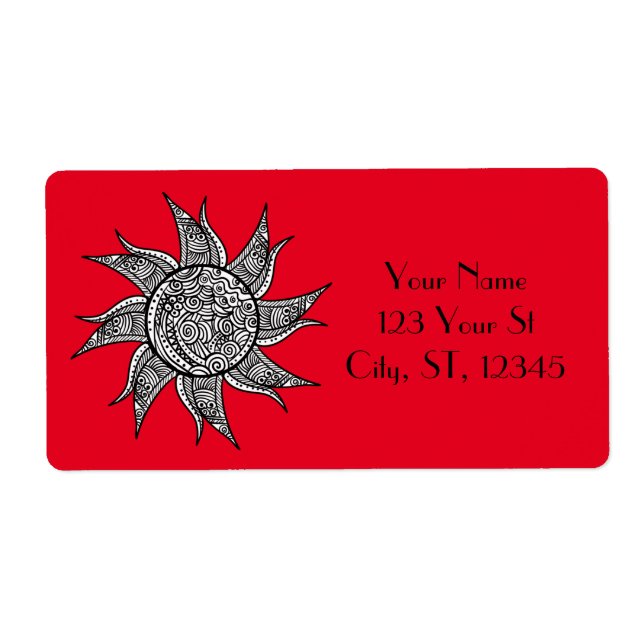 Henna-style Sun Tattoo Thunder_Cove   Label (Front)