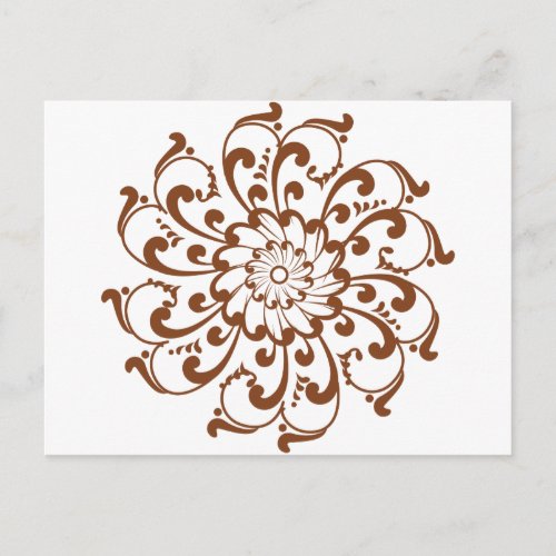 Henna Swirl Mandala Postcard