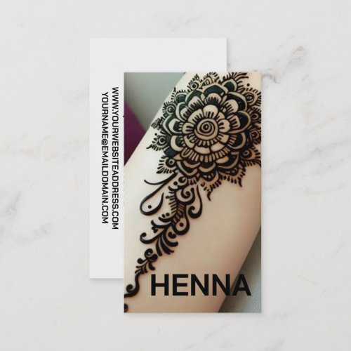 Henna Tattoos Business Card