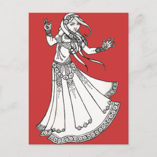 Henna Tribal Belly Dancer Postcard