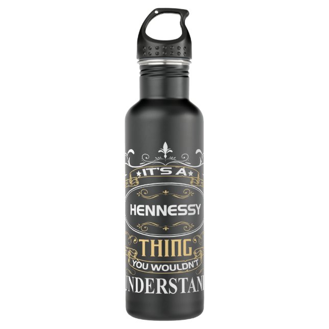 Hennessy Name Shirt It's A Hennessy Thing You Woul Stainless Steel Water Bottle (Front)