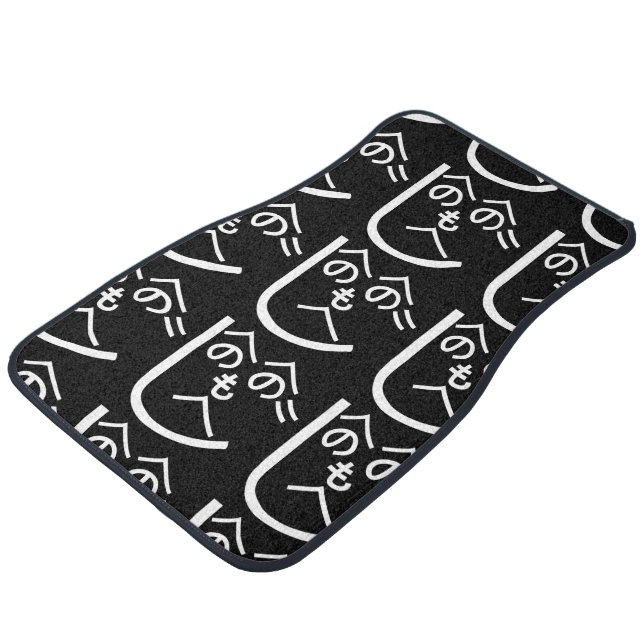 Henohenomoheji へのへのもへじ car floor mat (Angled)