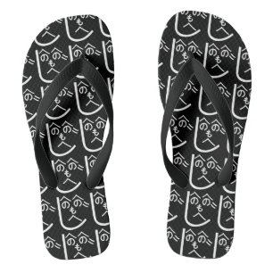 Henohenomoheji へのへのもへじ flip flops