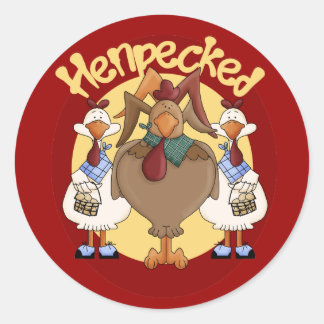 Henpecked Classic Round Sticker