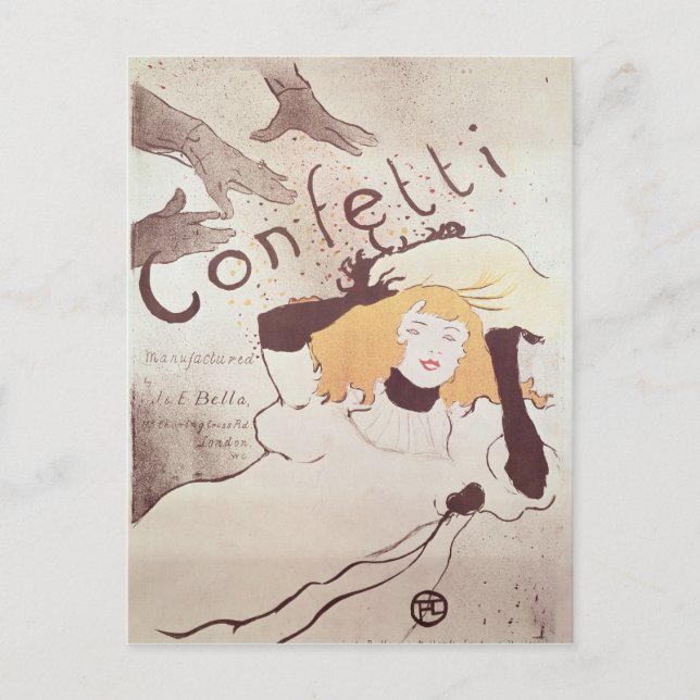 Henri de Toulouse-Lautrec | Confetti, 1893 Postcard (Front)