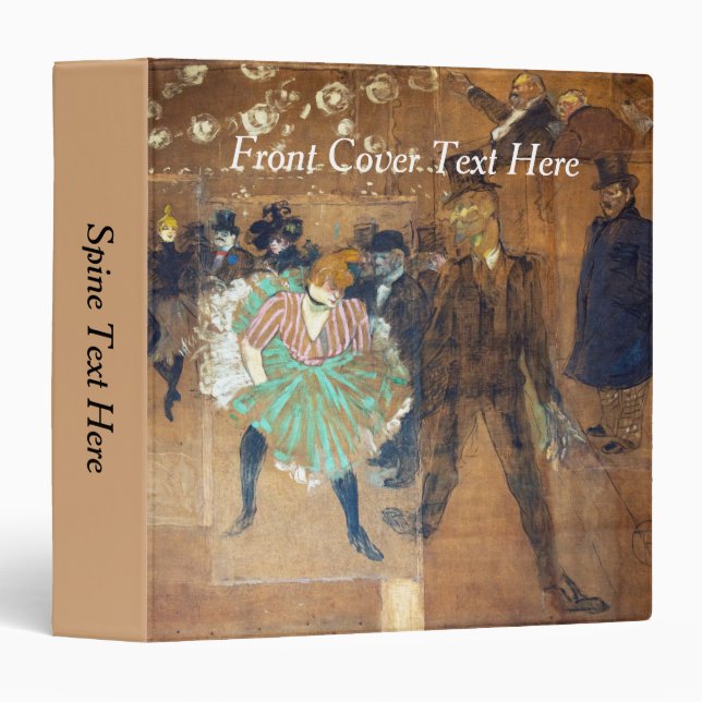 Henri de Toulouse-Lautrec - Dance at the Rouge 3 Ring Binder (Front/Spine)