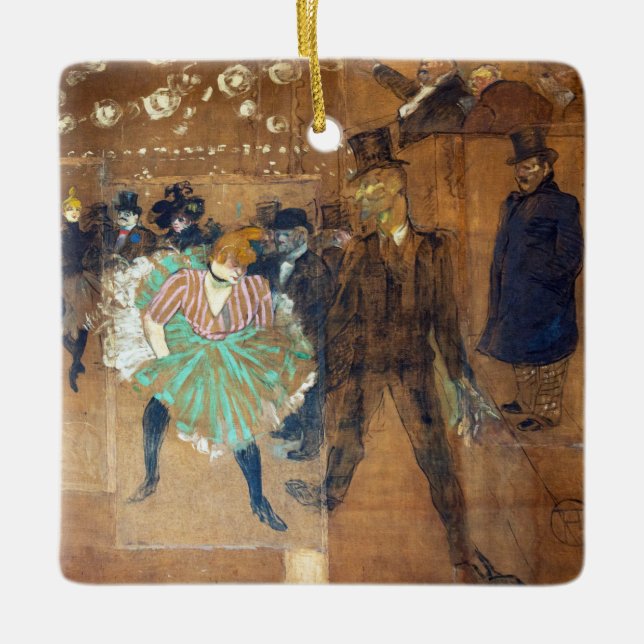 Henri de Toulouse-Lautrec - Dance at the Rouge Ceramic Ornament (Front)