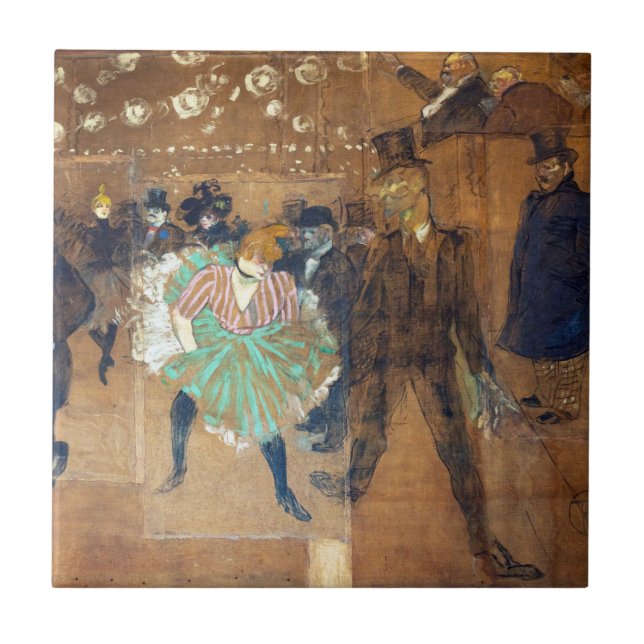 Henri de Toulouse-Lautrec - Dance at the Rouge Ceramic Tile (Front)