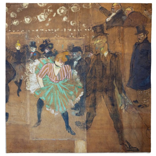 Henri de Toulouse-Lautrec - Dance at the Rouge Cloth Napkin (Front)