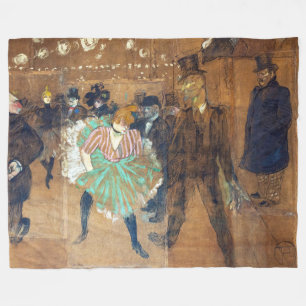 Henri de Toulouse-Lautrec - Dance at the Rouge Fleece Blanket