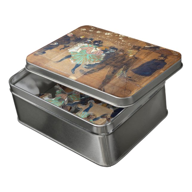 Henri de Toulouse-Lautrec - Dance at the Rouge Jigsaw Puzzle (Lid Open)