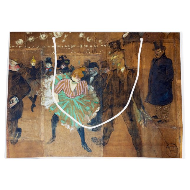 Henri de Toulouse-Lautrec - Dance at the Rouge Large Gift Bag (Front)