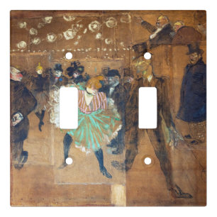 Henri de Toulouse-Lautrec - Dance at the Rouge Light Switch Cover