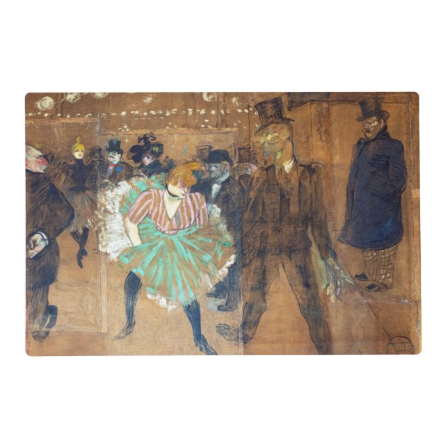 Henri de Toulouse-Lautrec - Dance at the Rouge Placemat (Front)