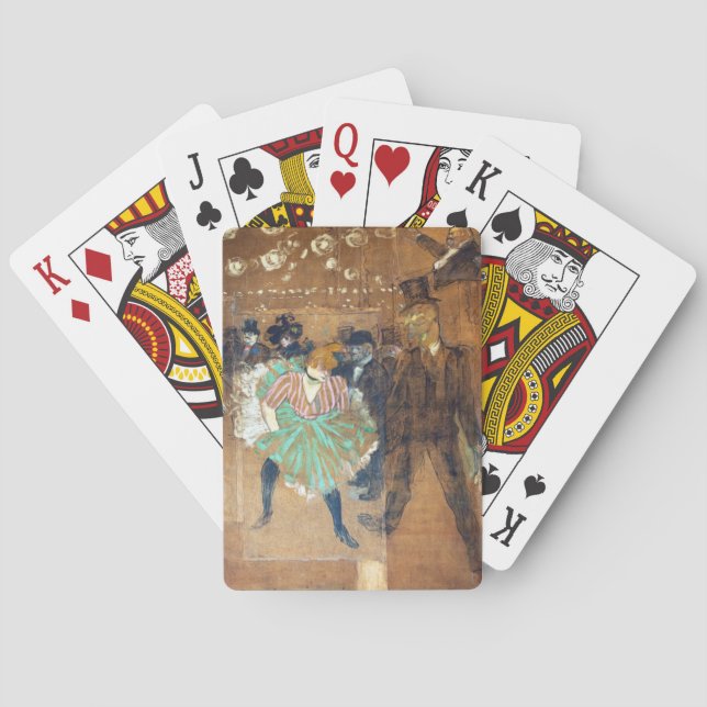 Henri de Toulouse-Lautrec - Dance at the Rouge Poker Cards (Back)