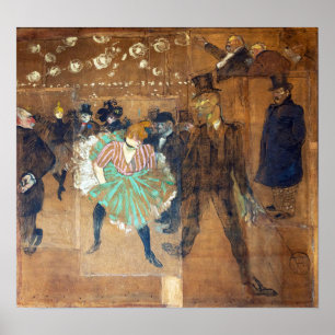 Henri de Toulouse-Lautrec - Dance at the Rouge Poster