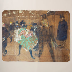 Henri de Toulouse-Lautrec - Dance at the Rouge Sherpa Blanket