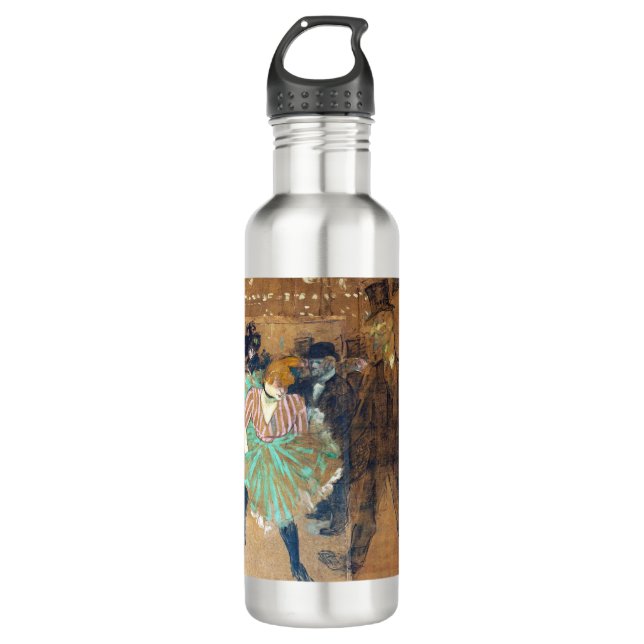 Henri de Toulouse-Lautrec - Dance at the Rouge Stainless Steel Water Bottle (Front)