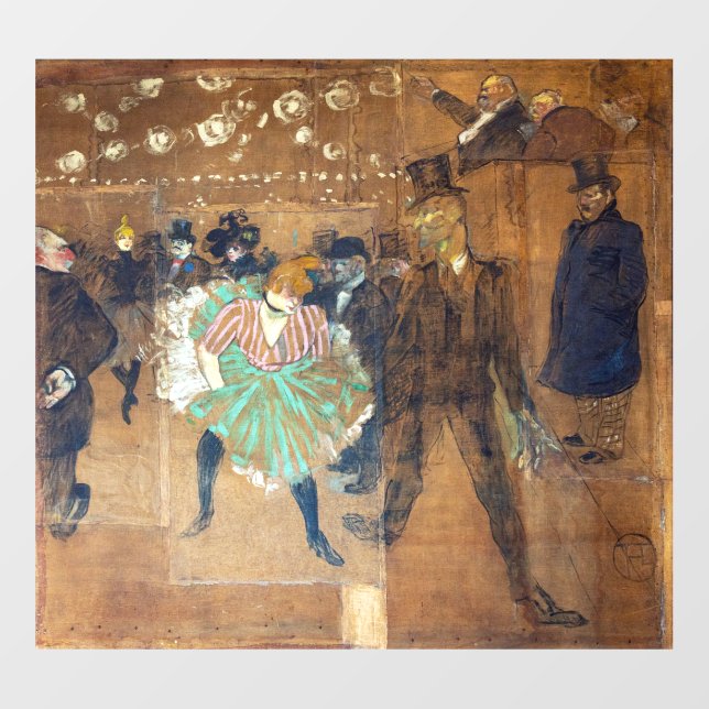 Henri de Toulouse-Lautrec - Dance at the Rouge Wall Decal (Front)