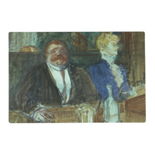 Henri de Toulouse-Lautrec In the Bar: The Fat Pr Placemat