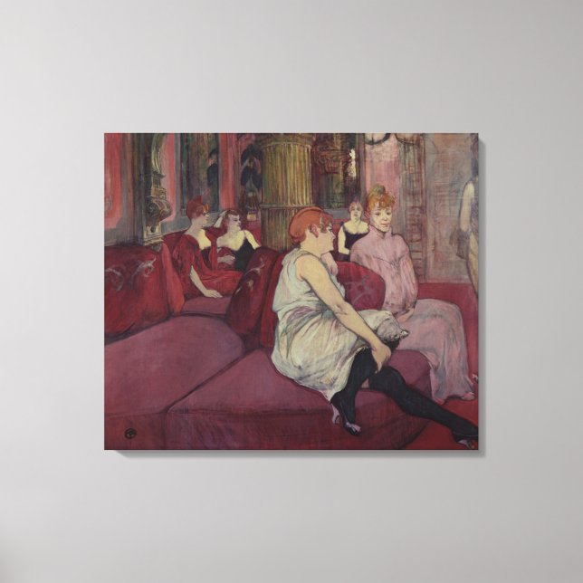 Henri de Toulouse-Lautrec | In the Salon at the Ru Canvas Print (Front)
