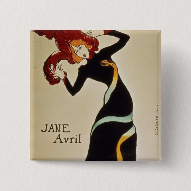 Henri de Toulouse-Lautrec | Jane Avril  1899 Button (Front)