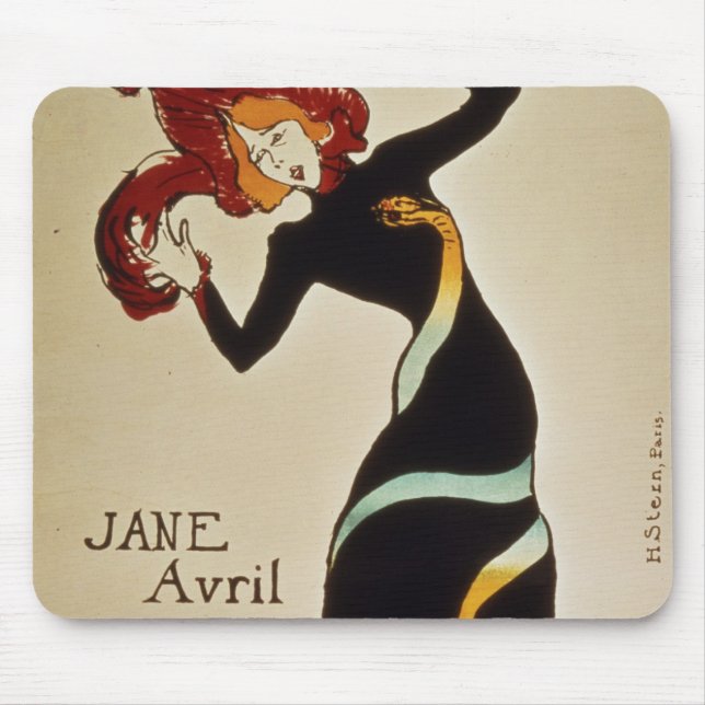 Henri de Toulouse-Lautrec | Jane Avril  1899 Mouse Pad (Front)