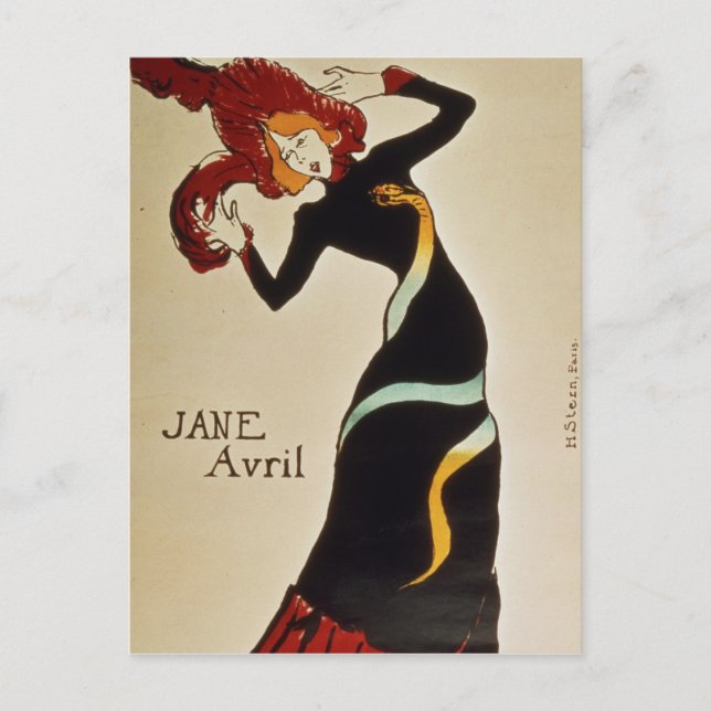 Henri de Toulouse-Lautrec | Jane Avril  1899 Postcard (Front)