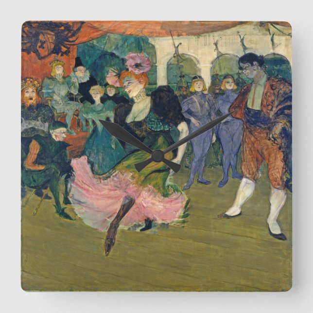 Henri de Toulouse-Lautrec | Map: Magellan's Voyage Square Wall Clock (Front)