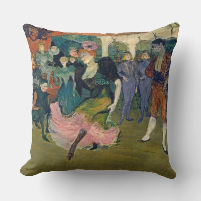 Henri de Toulouse-Lautrec | Map: Magellan's Voyage Throw Pillow (Front)