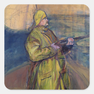 Henri de Toulouse-Lautrec Portrait of Monsieur M Square Sticker