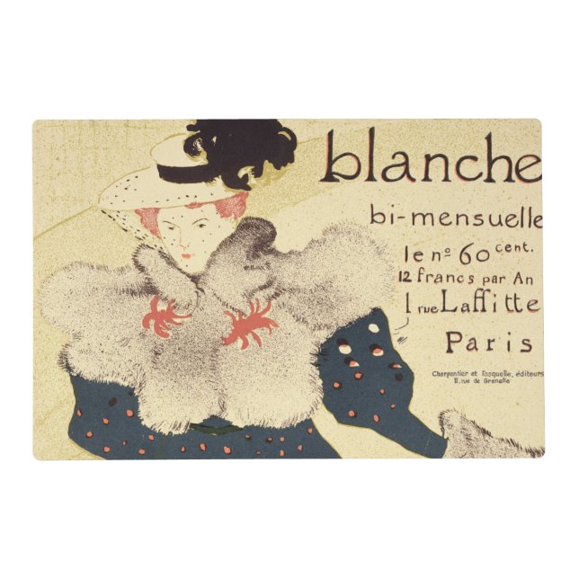 Henri de Toulouse-Lautrec | Reproduction of a post Placemat (Front)