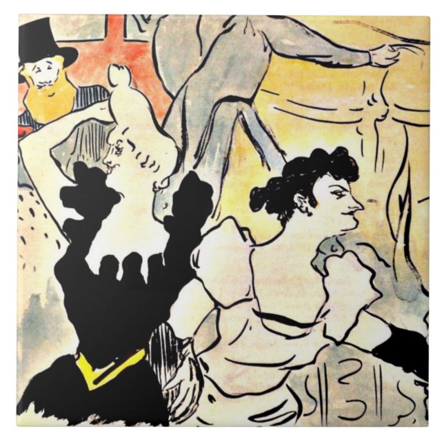 Henri de Toulouse-Lautrec, The Ball Ceramic Tile (Front)